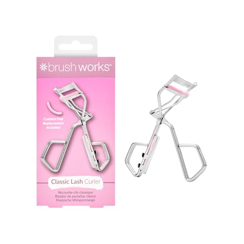 Brushworks Classic Lash Curler – Stainless Steel Precision Eyelash Curler with Soft Silico