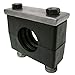 Behringer Heavy Series Pipe Clamp, Polypropylene with Plain Carbon Steel Hardware, Rail Mounting, 1-1/2" Tube Size
