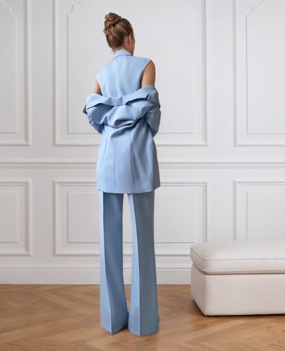 Formal Suit for Women Peak Lapel Womens Suit 3 Piece Set Double Breasted Blazer Vest Pants Suits for Women Dressy3