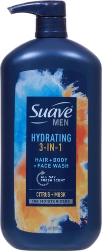 Suave Moisturizing Men Body Wash Men Moisturizing Body Face Wash With Cedarwood and Mandarin Scent 30 Oz