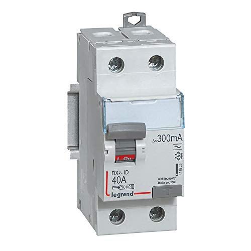 Legrand 411525 Interruptor Diferencial - Tipo AC - Potencia de 230W - Intensidad de 40A y Sensibilidad de 300 mA - Color Gris - 86x108x41 cm - 1 Pieza