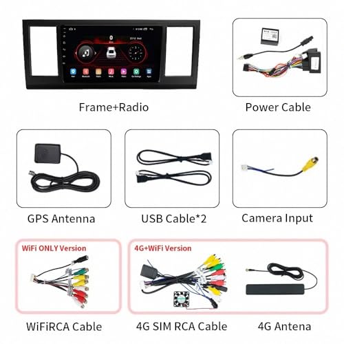 Radio de coche 2 DIN para VW Caravelle T6 con Bluetooth 2G+32G y GPS 7
