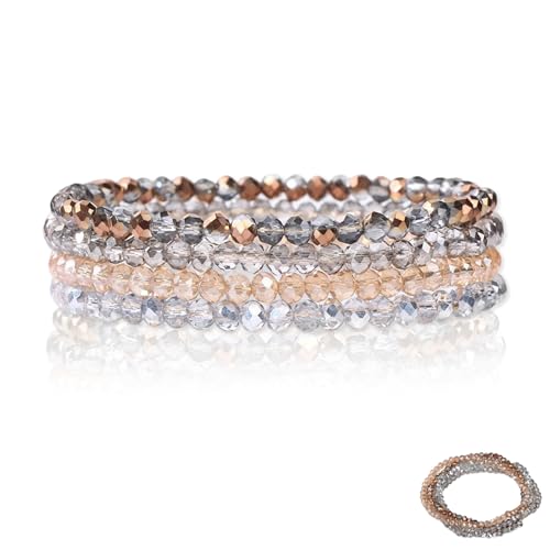 Perlen Armband Damen,Perlenarmbänder Damen,Mehrschichtiges Steine...