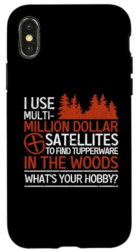 Custodia per iPhone X/XS Uso satelliti multimilionari Hobby divertente geocaching