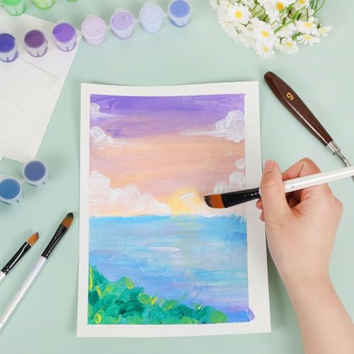 Image of 120 Sheets Watercolor Paper Bulk, 140 lb /300 GSM Cold Press Paper White Water Color Paper for Kids Child Students Adults Artists Drawing Valentine Gift Cards(7 x 10 Inch)