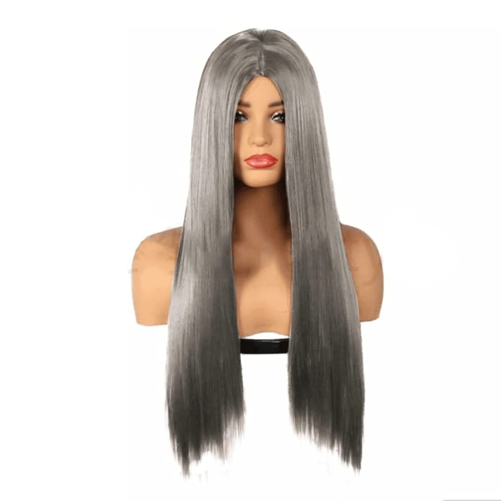 parrucca realistica Parrucche Alla Moda Creativa Parrucche Sintetiche Per Le Donne Parrucche Morbide E Setose Naturali 28 "/ 70 Cm Ideali Per L'uso Quotidiano Parrucche Da Indossare eleganza naturale