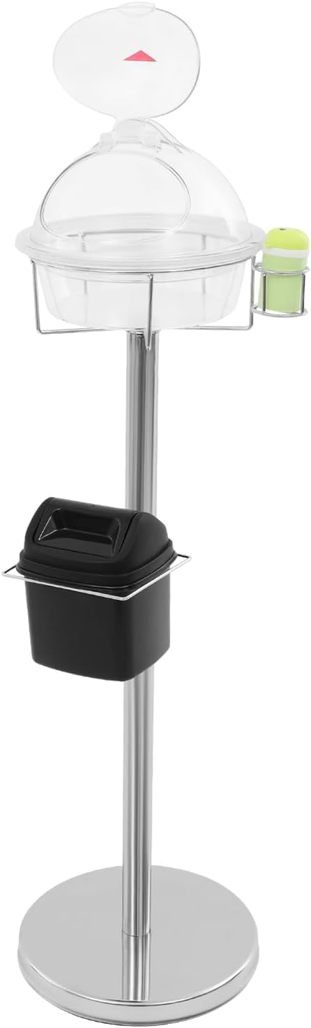 Sample Stand Display for Food, Supermarket Food Tasting Stand with Toothpick Box & Rubbish Bin Demo Stand Food Sample Display Stands for Supermarket, Bakery, Food Tasting