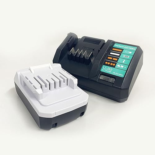 FengWings® BL1813G BL1815G BL1811G BL1820G Battery 2.0Ah With Charger 18V DC18WA, Replace For 18V Battery DF457D HP457D JV183D TD127D UR180D UH522D CL183D