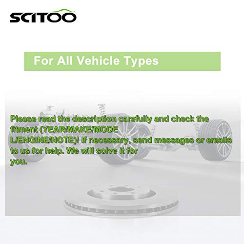 Scitoo 2Pcs Front Drilled Slotted Brake Rotors Brakes Kit Fit For 2007-2009 For Chrysler Aspen,2004-2009 For Dodge For Durango,2002-2010 For Dodge For Ram 1500,2011-2018 For Ram 1500 #TOP5