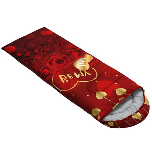 Image of QOOMO Ball Flower Camping Sleeping Bags,3 Season Warm & Cool Weather,Lightweight,Waterproof Sleeping Bags for Adults & Kids,Traveling,and Outdoors,Camping Gear Equipment