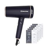 【Amazon.co.jp限定・セット品】Onedam ワンダム ヘアドライヤー 海外対応 大風量 速乾 静音 コンパクト 軽量 マイナスイオン 温風冷風自動切り替え 静電気抑制 プラズマケア Wコートイオン BiB赤外線 SHD-501F ブラック (本体＋ヘアミルク＆ヘアオイルお試し品5個付き)