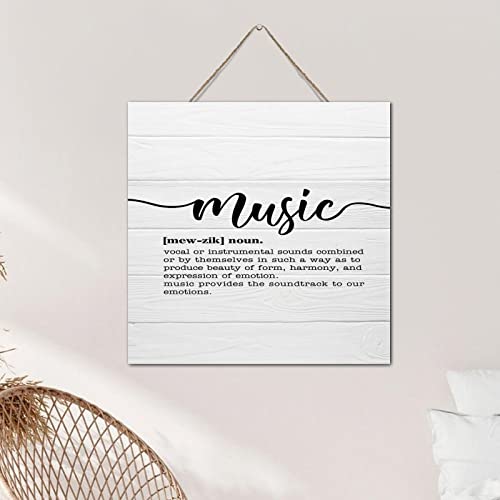 Décoration murale en bois Music Noun pour une ambiance maison positive