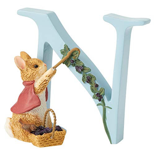 Enesco Beatrix Potter - Letra N para Puerta, diseño de Conejito