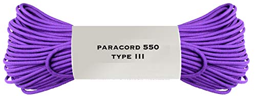 Image of 50ft 550 Cord Paracord Parachute Survival Cord (Purple)