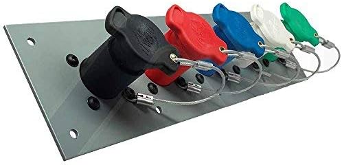 5 Position CAM Lock Panel, 400 Amp, 3 Phase 120/208V, Female, 90°, Double Set-Screw Connections with NEMA 3R Caps and Lanyards, Series 16 CAM Connectors, Power Distribution Panel