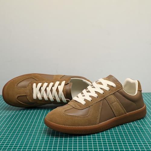 Fashion Sneakers Women, Genuine Leather Casual Lace Up Retro OG Sneakers, Comfortable Tennis Running Trainer Shoes with Comfortable Soles (Black,8)4