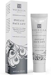 Instant Face Lift Cream - Best Eye, Neck, Face Tightening, Lifting & Firming Serum To Smooth Appearance, Hide Loose Sagging Skin, Puffiness, Fine Lines & Wrinkles Within Mins (Peptides & Stem Cells)