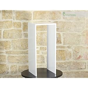 Backsplash display voor planten en bonsai – voet cm. 30×30 – hoogte cm. 70 Bianco