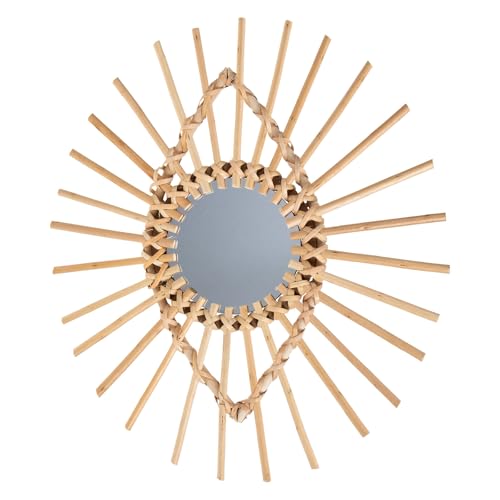LIFKOME Espejo Decorativo de Pared Forma Única Tejido en Vidrio Color Caqui Estilo Nórdico para Decoración de Espacios Interiores y Todas Las Paredes