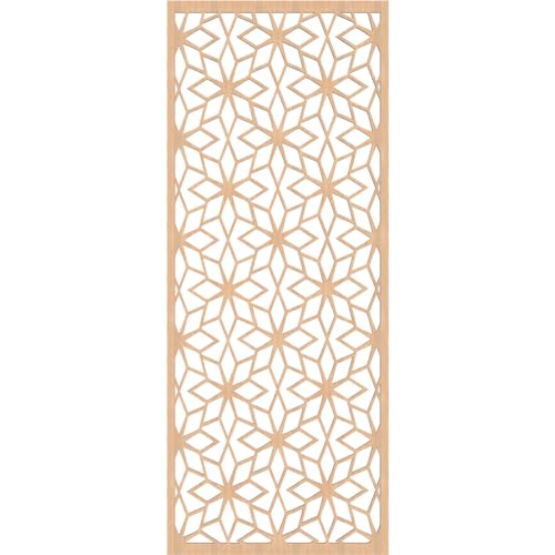 Image of Lake Decorative Pierced Fretwork Wood Wall Panels, 19 3 /8 inchW x 49 3 /8 inchH x 1 /4 inchT, Hickory