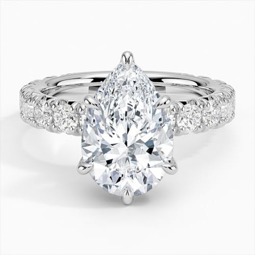 1 CT-5 CT Vintage Hidden Halo Moissanite Wedding Ring for Women, Engagement & Anniversary Ring with Diamond Accents in 925 Sterling Silver or 10K 14K 18K Solid Gold Gift for Her4