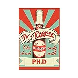 Dr. Pepper Old School Vintage Poster Canvas Poster Wall Art Decor Print Picture Paintings for Living...