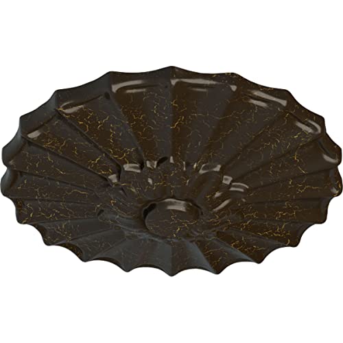 Image of Ekena Millwork CM09SHSHC 9 inchOD X 1 3 /8 inchP Shakuras Ceiling Medallion Fits Canopies Up to 1 3 /8 inch, Stone Hearth Crackle