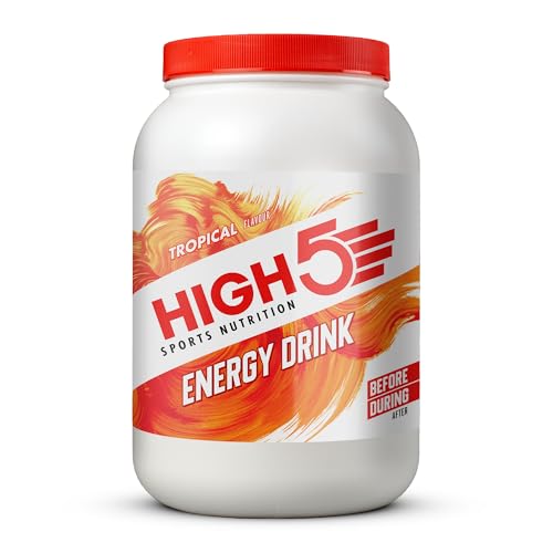 HIGH5 Sport Energy Drink - Isotonisches Getränkepulver mit Electrolytes - Kohlenhydrate Pulver & Elektrolyt Pulver für Endurance & Hydration - Natürliche Aromen, Vegan (Tropisch, 2,2kg, 46 Portionen)