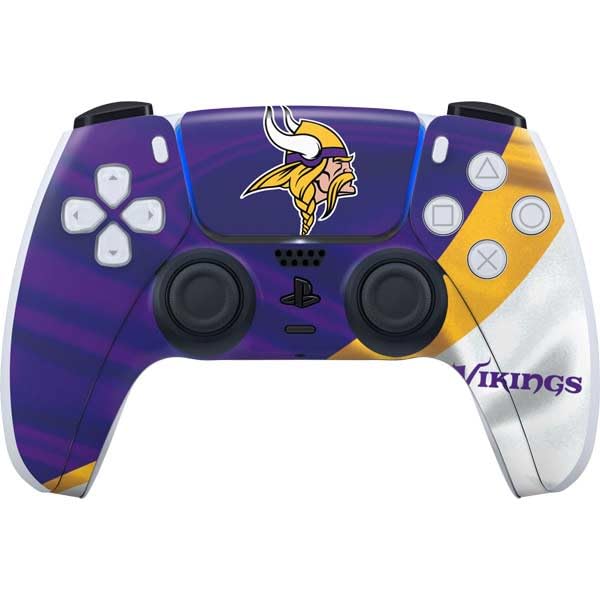Skinit Decal Gaming Skin Compatible with PS5 Controller - Officially Licensed NFL Minnesota Vikings Design