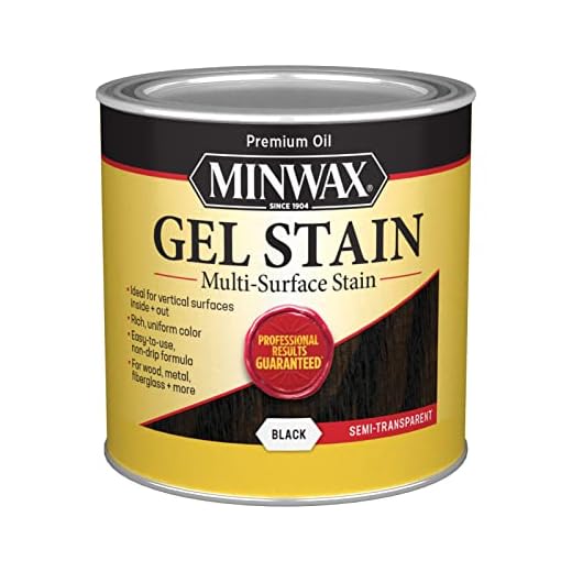 Minwax Gel Stain for Interior Wood Surfaces, ½ Pint, Black
