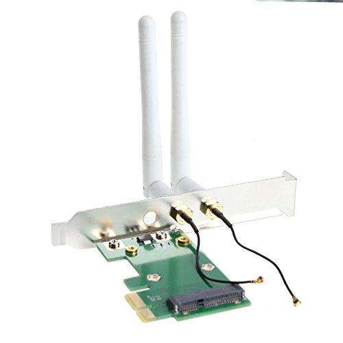Adaptador de tarjeta PCI-E WiFi inalámbrico para desktop con 2 antenas miniatura 4