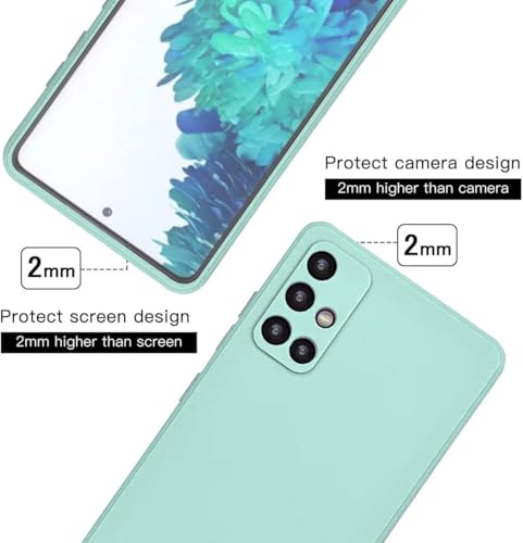 Image of DIZORO Liquid Silicone Case with Microfiber Coushioning Compatible for Samsung Galaxy M51 Shockproof Slim Back Cover, Gel Rubber Full Body Protection - Mint Green