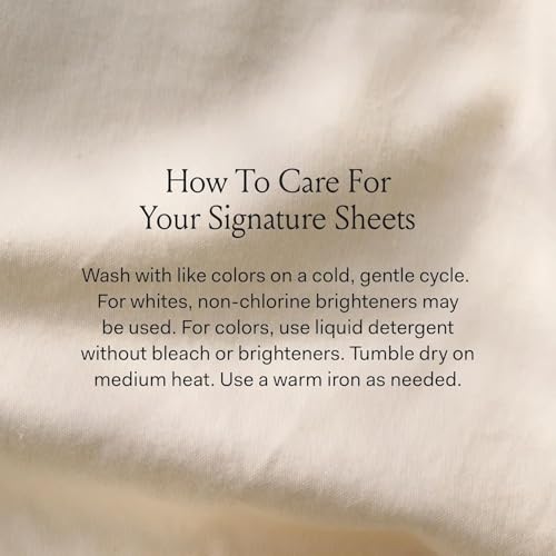 Image of BOLL & BRANCH Signature Hemmed Sheet Set - Split King, Hydrangea - Luxury 100% Organic Cotton - Includes 1 Flat, 2 Fitted, 2 Pillowcases - Buttery Soft