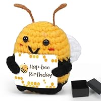 Cadimus Pocket Hug Positive Biene,Kreative Positive Handgestrickt Geschenke,Biene Glücksbringer Geschenke,Emotional Support Geburtstagsgeschenk für Freunde Kollegen Familie Freundin,Partyspielzeug