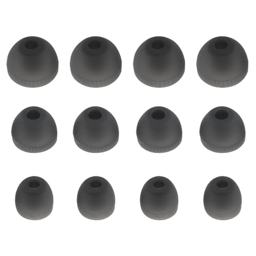 Create idea 6 pares de tapones de silicona para auriculares intraurales compatibles con Sony MDR-EX750BT / WI-1000X / WI-H700 / WI-C200 3 tamaños (S/M/L) gris