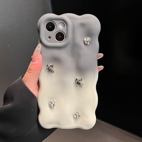 Couverture souple iPhone 14 Pro gris cristal mat au design 3D épuré