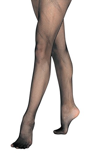 Grandeur Hosiery Girls' Kids Children's Seamless Fishnet Dance Ballet Tights Pantyhose Stockings Black 7-10