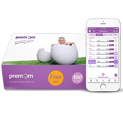 Premom Quantitative Ovulation Test Strips, The Reliable Ovulation Predictor Kit with Digital Ovulation Reader, Numerical Ovulation Test, 100-Pack, PMS2-S-100,Expired 12-23-2021