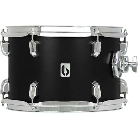 British Drum Co. ENG-10-7-RT-STB Enigma Series Tom Satin Black 10" x 7" Cover