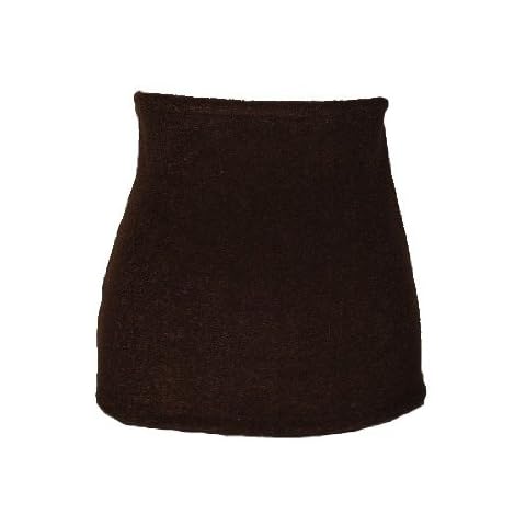 Belldessa Nierenwärmer Uni braun Dunkelbraun Bauchwärmer Fleece Frottee Nierengurt Leibwärmer Männer Frau Kinder Sport Baby Größe Gr. L Cover
