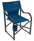 ALPS Mountaineering Camp Chairs for Adults - Comfortable Padded Polyester Fabric Over Sturdy Wide Aluminum/Steel Frame with Tall Back, Folds Flat, Deep Sea