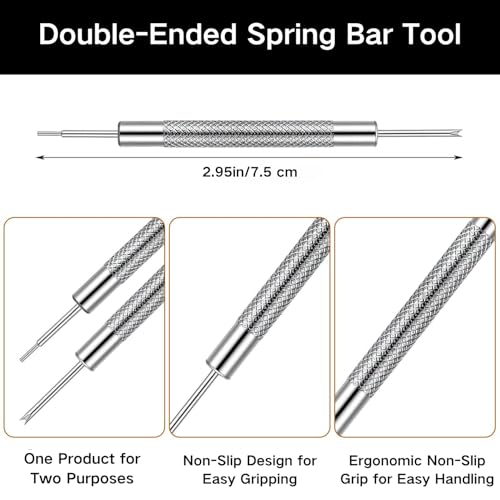 Image of Watch Repair Tool Kit, Watch Link Removal Tool Kit, Watch Adjustment Tool, 6 Spare Watch Bands, 20 Spring Bars, Watch Repair Kit with Punch Pin