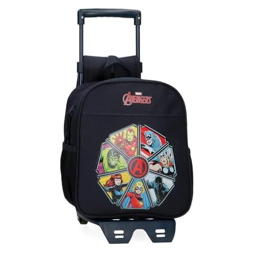 Joumma Marvel Los Vengadores Avengers To the power Mochila Guardería Negro 23x25x10 cms Poliéster 5,25L