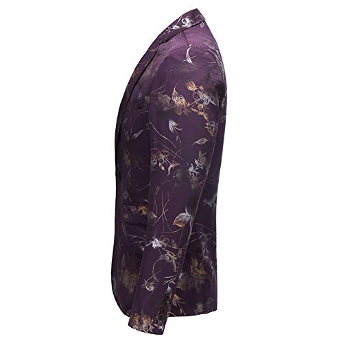 YFFUSHI Mens Dress Floral Suit Slim Fit Single Breasted Stylish Casual Printed Blazer Jacket2