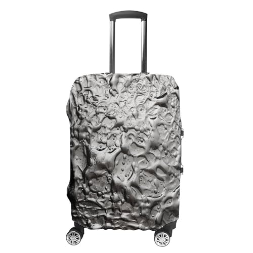 Silver Texture Travel Luggage Cover Washable Anti-scratch Suitcase Protector Dustproof Protective Cover Case for Wheeled Luggage Fits 19-32 Inch Luggage
