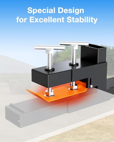 60" Pallet Forks 4000 Lbs Clamp-On Pallet Forks With Adjustable Stabilizer Bar, Tractor Bucket Forks Heavy Duty Front Loader Forks, Fork Attachment for Skid Steer