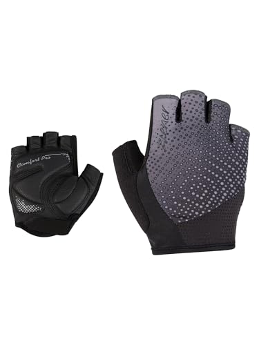 Ziener Damen Calina Fahrrad-/Mountainbike-/Radsport-Handschuhe | Kurzfinger - atmungsaktiv/dämpfend, Black, 7,5