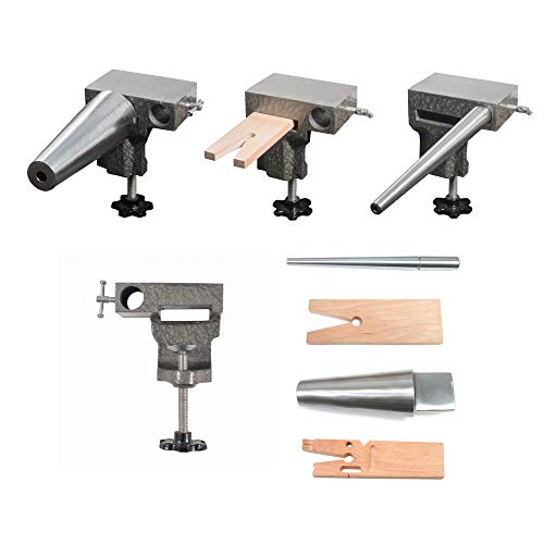 SFC TOOLS Bench Anvil Combo Kit - Round Bracelet and Ring Mandrels, Anvil, V Slot Bench Pin 13-134