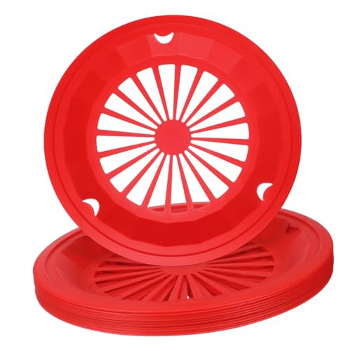 VANZACK 10Pcs Reusable Plastic BBQ Plate Holder for Picnics Parties and Outdoor Gatherings Deep Interior Design Prevents Sliding for Food Serving and Dining