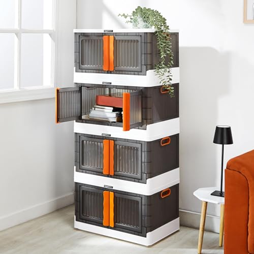 Image of Amazon Basics 4 Units Portable Multipurpose Large Cupboard for Home | Kids Organizer Box for Toys, Almirah for Books & Crockery Unit